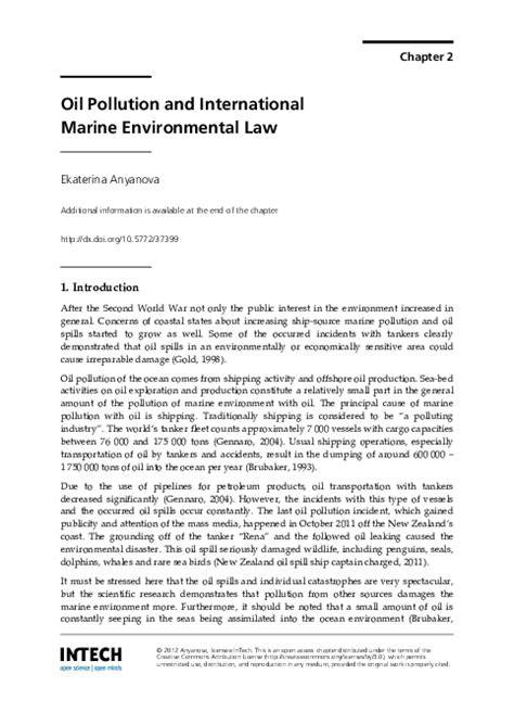 Oil Pollution and International Marine Environmental Law - raincitystudios.com