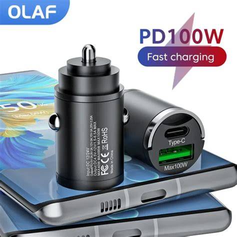 Olaf Mini 100W PD QC Pull Ring Fast Charging Car Charger USB C Car ... - raincitystudios.com