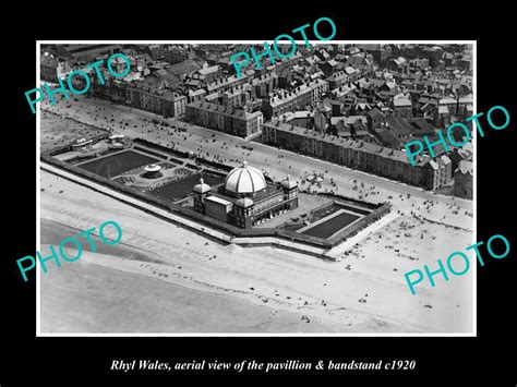 OLD 8x6 HISTORIC PHOTO OF RHYL WALES THE PAVILLION & BANDSTAND c1920 - eBay