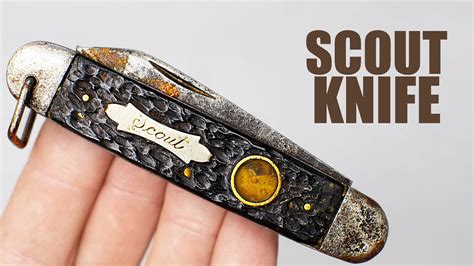 Old Scout Pocket Knife Restoration. Rusty Knife with Broken Compass ... - muktibox.com