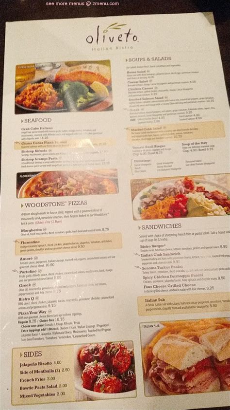 OLIVETO ITALIAN BISTRO, Tyler - Menu, Prices & Restaurant …