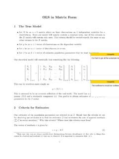 OLS in Matrix Form - Stanford University