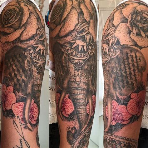 OMG!!! Orchids AND elephants in a half sleeve!!!!! YASSS! Half sleeve