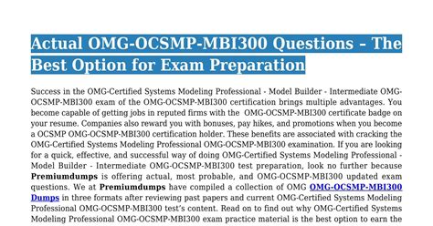 OMG-OCSMP-MBI300 Fragenpool