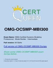 OMG-OCSMP-MBI300 Prüfungsfragen