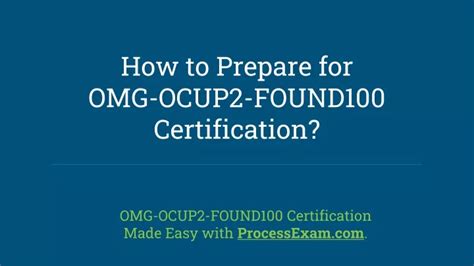 OMG-OCUP2-FOUND100 Zertifizierung