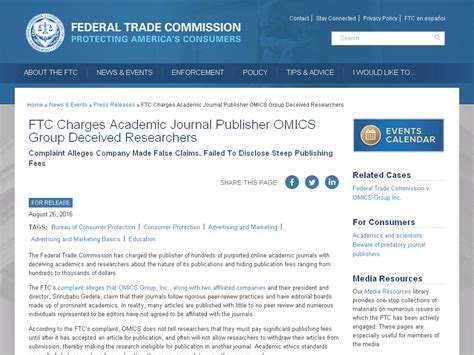 OMICS Group Inc. Federal Trade Commission