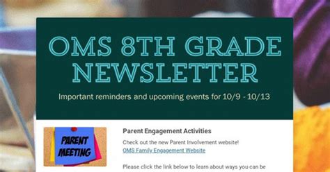 OMS 8th Grade Newsletter - smore.com