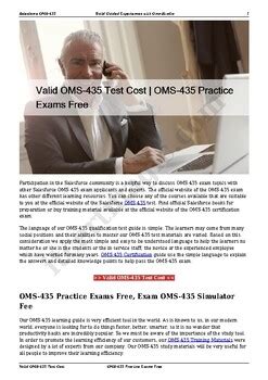 OMS-435 Exam Fragen