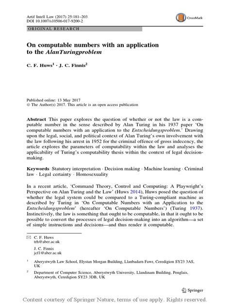 ON COMPUTABLE NUMBERS, WITH AN APPLICATION TO - wintechmobiles.com