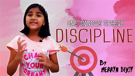 ONE MINUTE SPEECH ON DISCIPLINE for kids - YouTube