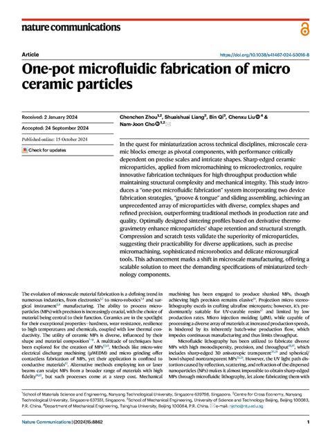 One-pot microfluidic fabrication of micro ceramic particles - muktibox.com