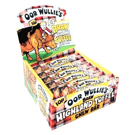 OOR WULLIE S BRAW HIGHLAND TOFFEE CHEW BAR 10p