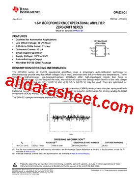 OPA333-Q1 data sheet, product information and support …