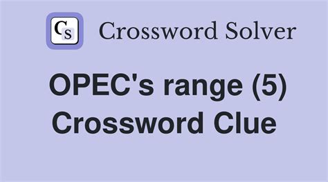 OPEC member - crossword puzzle clue