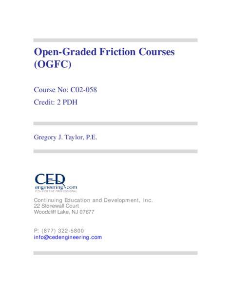 Open Graded Friction Courses (OGFC) | UpCodes - raincitystudios.com