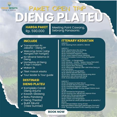 Open Trip Dieng Plateau 04 - 05 April 2026 - raincitystudios.com