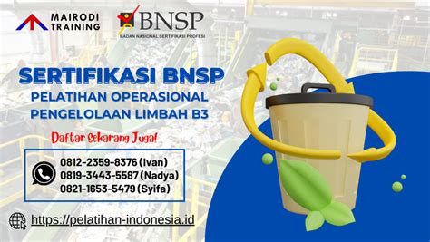 OPERASIONAL PENGELOLAAN LIMBAH B3 SERTIFIKASI BNSP - wintechmobiles.com