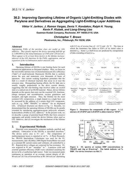 Operating longevity of organic light-emitting diodes with perylene ... - wintechmobiles.com