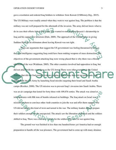 Operation Desert Storm essay (docx) - CliffsNotes - wintechmobiles.com