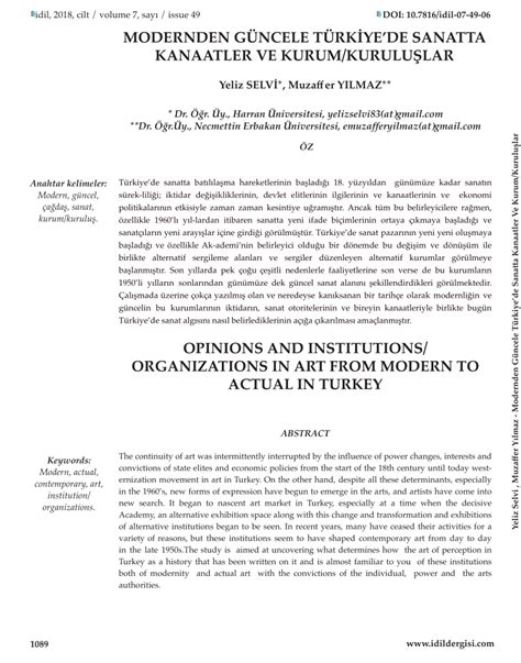 OPINIONS AND INSTITUTIONS/ ORGANIZATIONS IN ART FROM MODERN. 