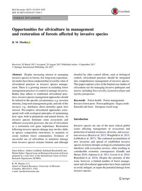 Opportunities for silviculture in management and restoration of forests ... - raincitystudios.com