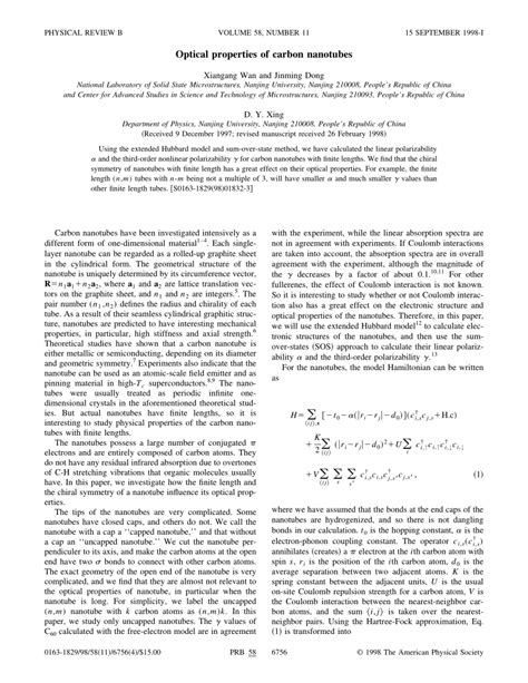 Optical properties of carbon nanotubes - wintechmobiles.com