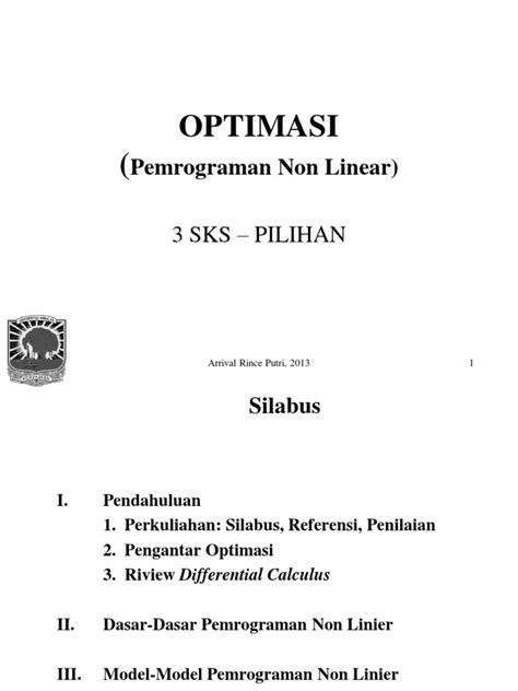 OPTIMASI (Pemrograman Non Linear) PDF - Scribd - wintechmobiles.com