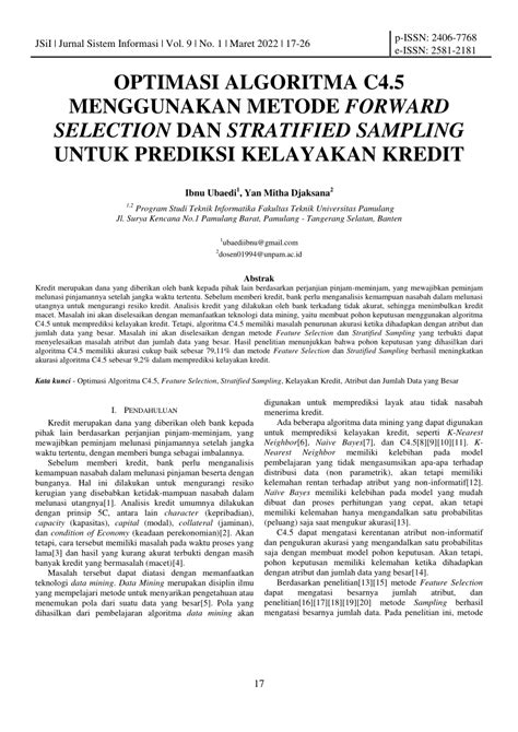 OPTIMASI ALGORITMA C4.5 MENGGUNAKAN - Universitas Negeri … - wintechmobiles.com