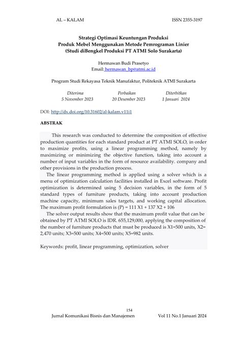 Optimasi Produksi dengan Pemrograman Linier | PDF - wintechmobiles.com