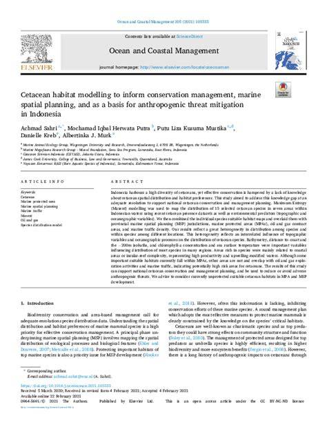 Optimising cetacean conservation management in Indonesia through ... - raincitystudios.com