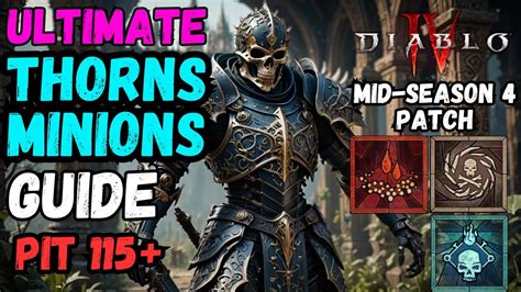 OPTIMIZED Unkillable THORNS Minions Necromancer Build Guide MidSeason
