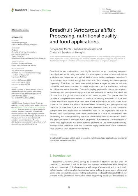 Optimizing Breadfruit Processing for Nutritional, … - raincitystudios.com