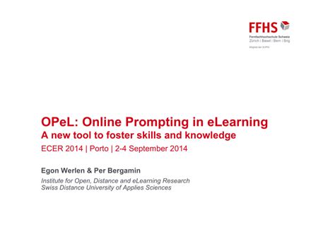 OPeL: Online Prompting in eLearning. A New Tool to Foster Skills …