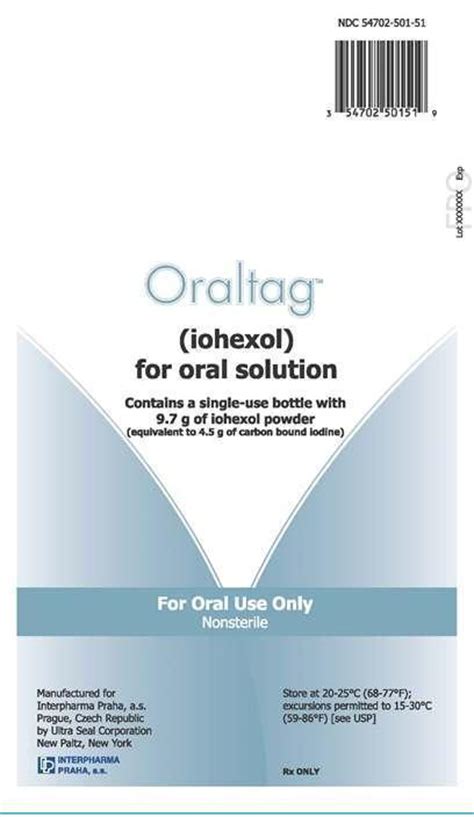 ORALTAG- iohexol for solution