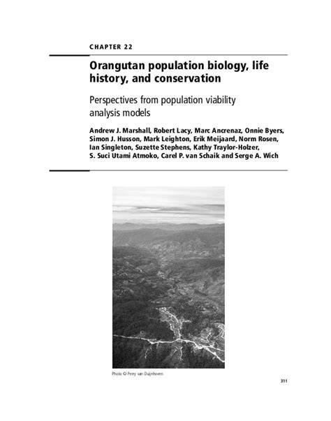 Orangutan population biology, life history, and conservation ... - raincitystudios.com