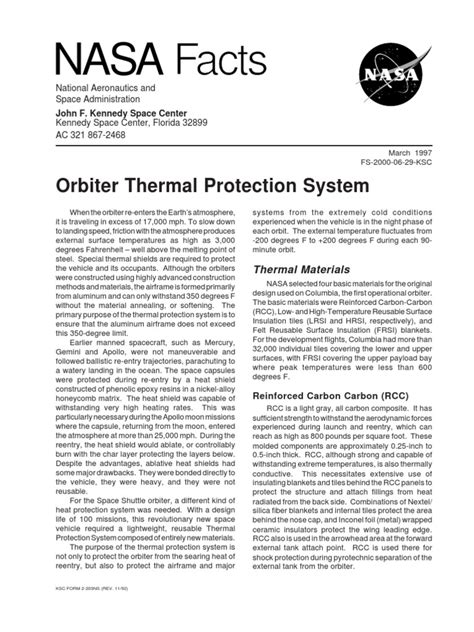 Orbiter Thermal Protection System A facts - NASA - wintechmobiles.com