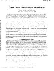 Orbiter Thermal Protection System Lessons Learned - wintechmobiles.com