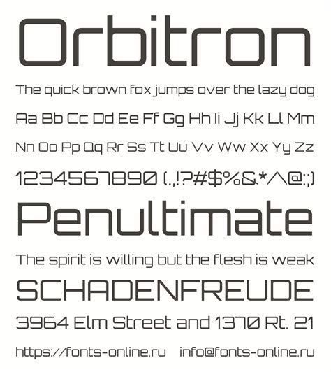 Orbitron Font - Free Download - muktibox.com