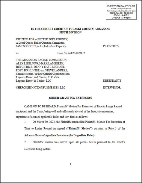 ORDER GRANTING PLAINTIFFS