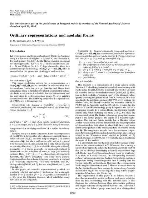 Ordinary representations and modular forms. - Semantic Scholar - wintechmobiles.com