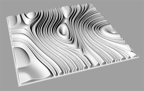 Organic Abstract Texture Relief 3D Model for CNC - muktibox.com