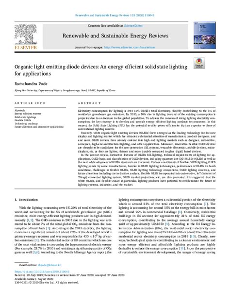 Organic light emitting diode devices: An energy efficient solid state ... - wintechmobiles.com