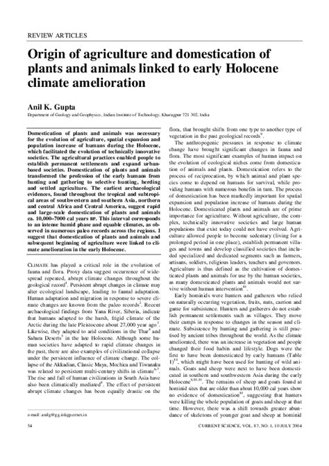 Origin of agriculture and domestication of plants and animals linked to ... - wintechmobiles.com