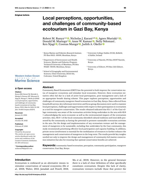 Original Article Local perceptions, opportunities, and challenges of ... - raincitystudios.com