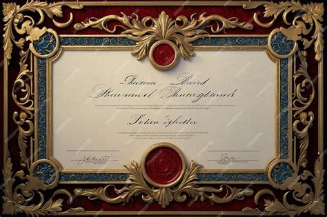 Ornate Diploma & Certificate Frame Royalty Free Vector - muktibox.com