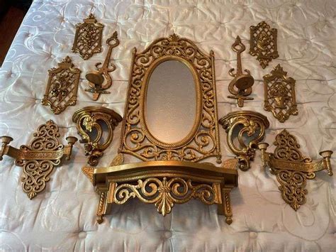 Ornate Gold-Tone Wall Decor - Beloit Auction & Realty - muktibox.com