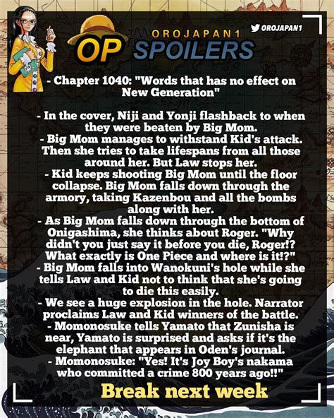 OROJAPAN on Twitter "ONEPIECE1040 Spoiler one piece Chapter 1040