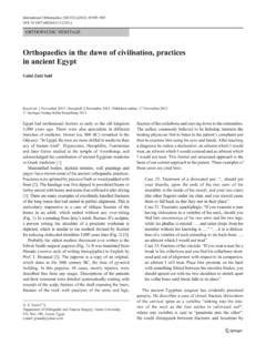 Orthopaedics in the dawn of civilisation, practices in … - wintechmobiles.com