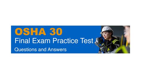 OSHA 30 Final Exam Practice Test Questions and Answers